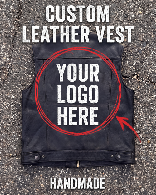 CUSTOM Handmade Leather Biker Vest