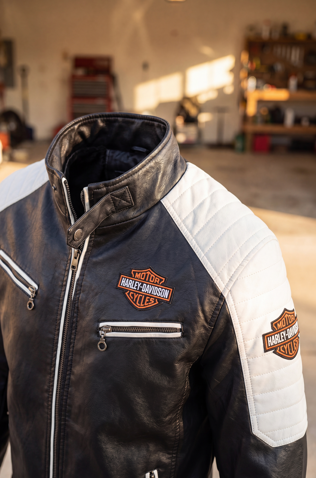 MadeByBrenda™ Handmade Vintage Harley Leather Jacket – Brendas Crafts