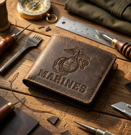 Handmade Leather Military Wallet