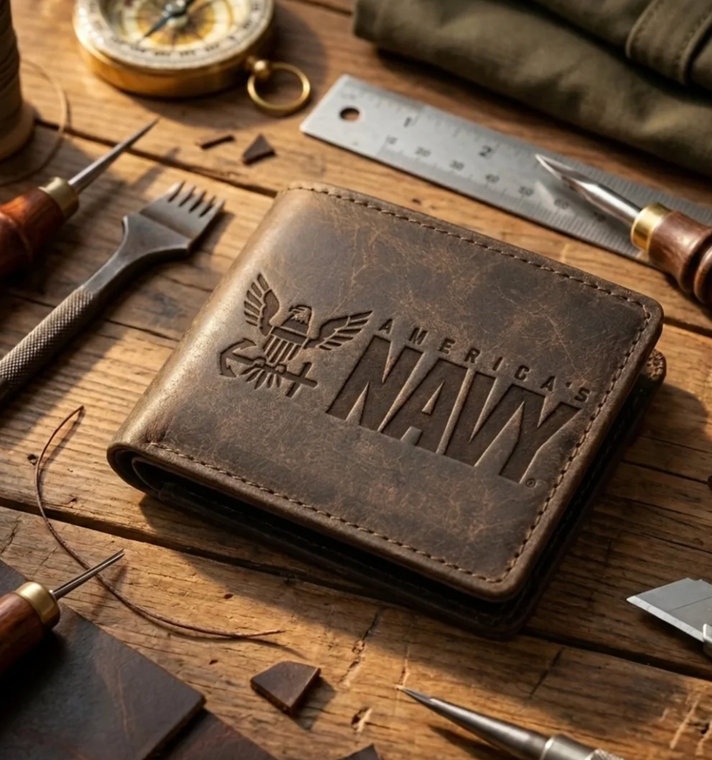Handmade Leather Military Wallet