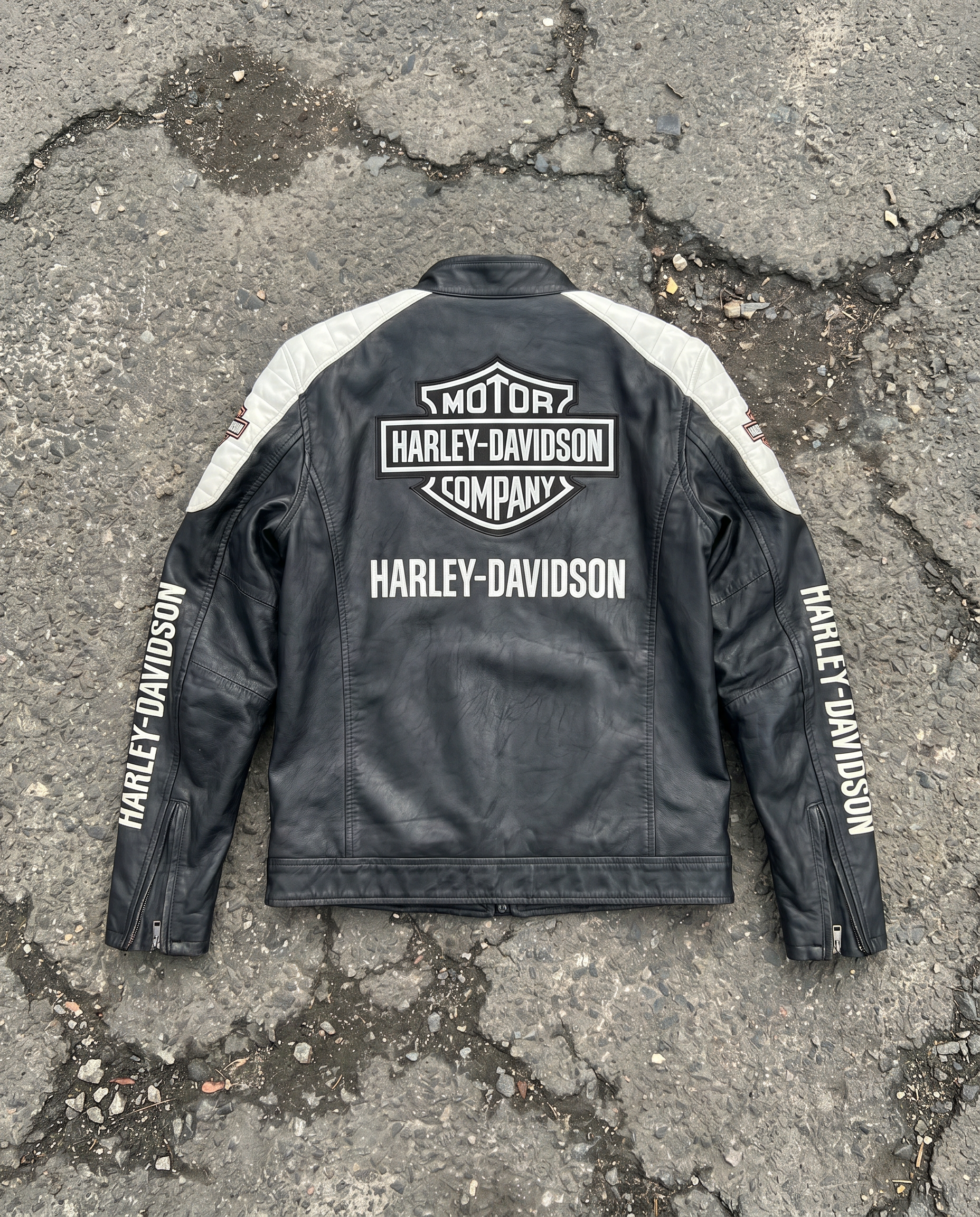 MadeByBrenda™ Handmade Vintage Harley Leather Jacket – Brendas Crafts